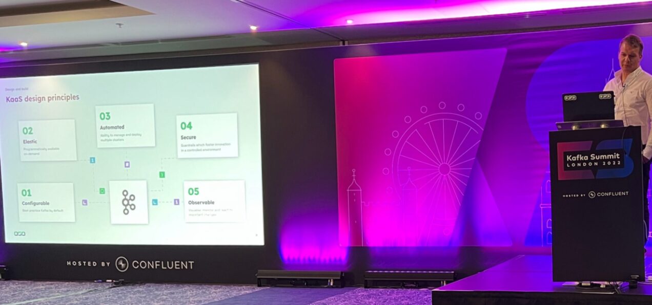Sion delivering his Kafka as a Service presentation