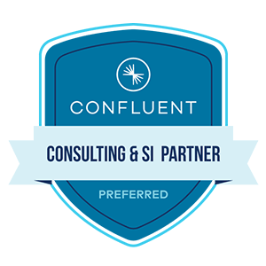 Shield with confluent logo with preferred consulting and SI partner ribbon